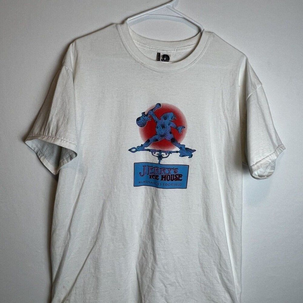 McMenamins Vintage Jerry’s Ice House Garcia Grateful Dead White Beer T-Shirt L